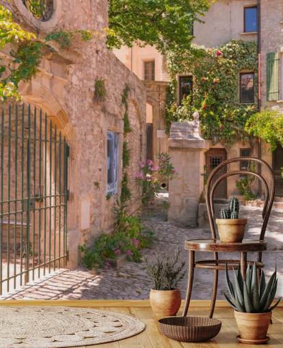 vecchia strada in francia carta da parati