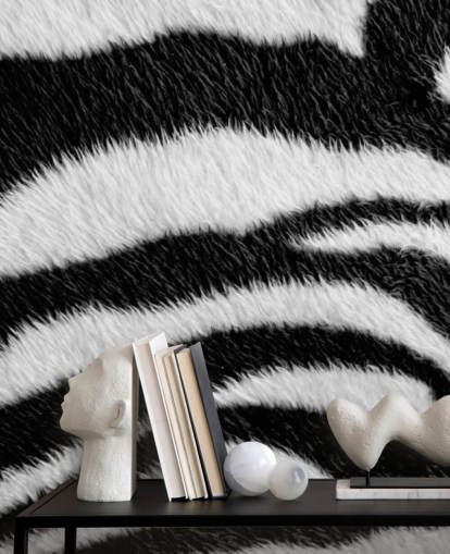 Zebra-print behang