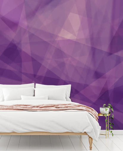 Papel de parede geométrico roxo