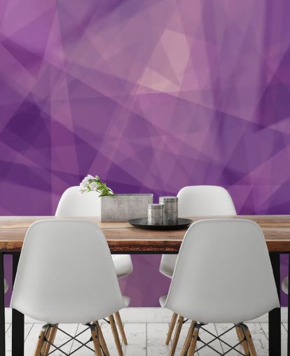 Papel pintado de forma geométrica púrpura