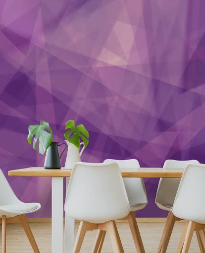 Paarse geometrische vorm behang