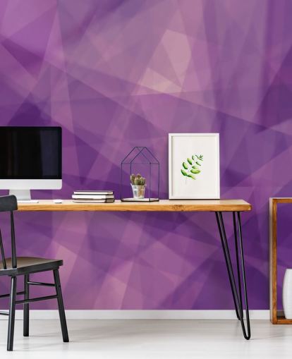 Papel de parede geométrico roxo