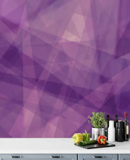 Papel pintado de forma geométrica púrpura