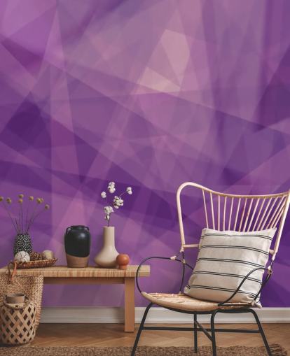 Papel de parede geométrico roxo