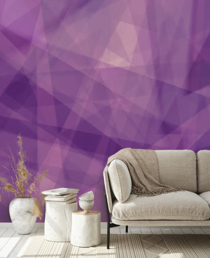 Paarse geometrische vorm behang Paarse geometrische vorm behang