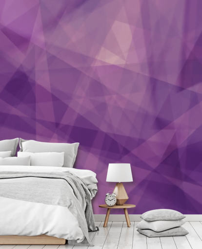 Paarse geometrische vorm behang Paarse geometrische vorm behang