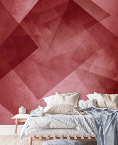 Papel pintado geométrico triángulo rojo Papel pintado geométrico triángulo rojo