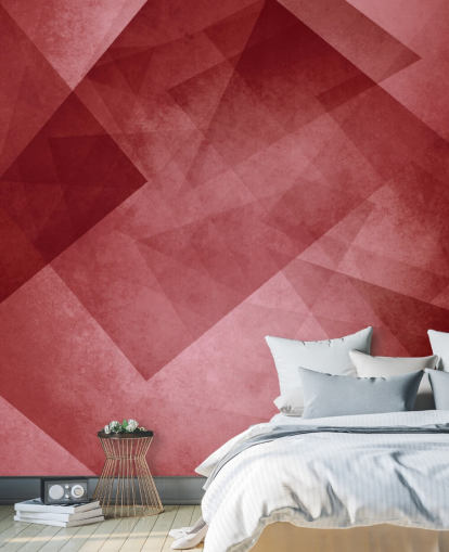 Papel de parede geométrico triângulo vermelho