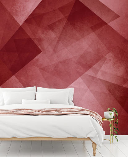 Geometrisches rotes Dreieck Tapete