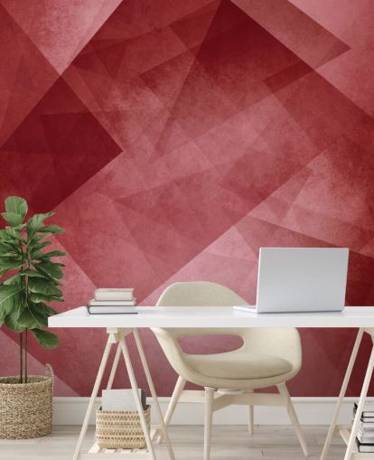 Red Triangle Geometric Wallpaper