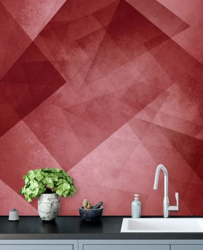 Red Triangle Geometric Wallpaper