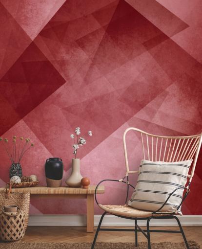 Geometrisches rotes Dreieck Tapete