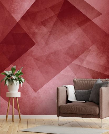 Geometrisches rotes Dreieck Tapete