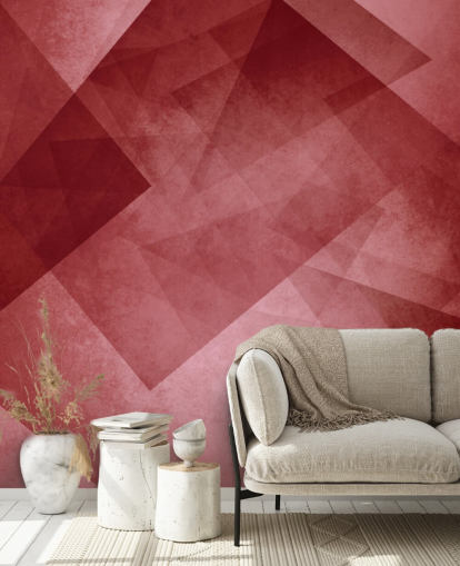 Red Triangle Geometric Wallpaper