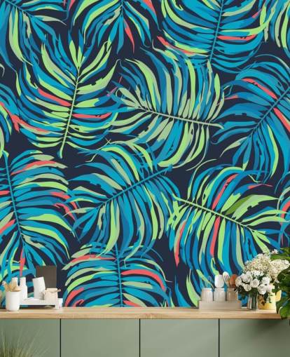 colourful tropical leaves pattern wallpaper colourful tropical leaves pattern wallpaper