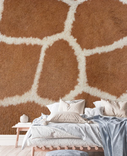 Papel de parede de impressão de girafa