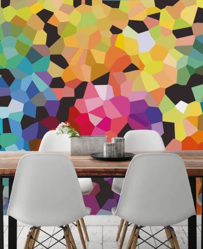 papier peint mural abstrait personnalisé coloré appelé Fooling Around par Shandra Smith pour les bureaux papier peint mural abstrait personnalisé coloré appelé Fooling Around par Shandra Smith pour les bureaux