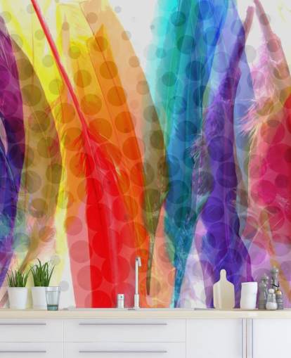 Colourful Feathers Abstract Wallpaper Colourful Feathers Abstract Wallpaper