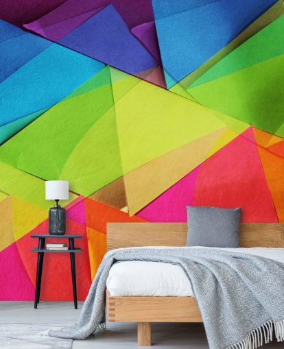 Papel de parede colorido em camadas