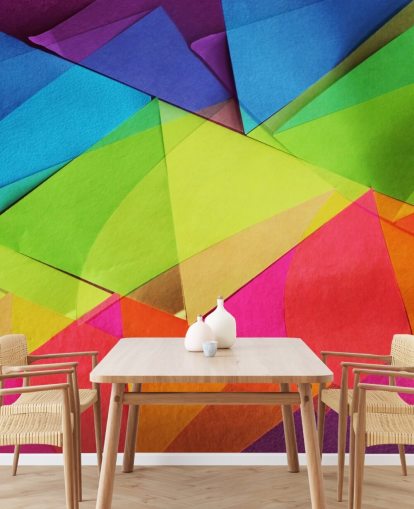 Layered Coloured Paper Wallpaper