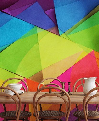 Layered Coloured Paper Wallpaper