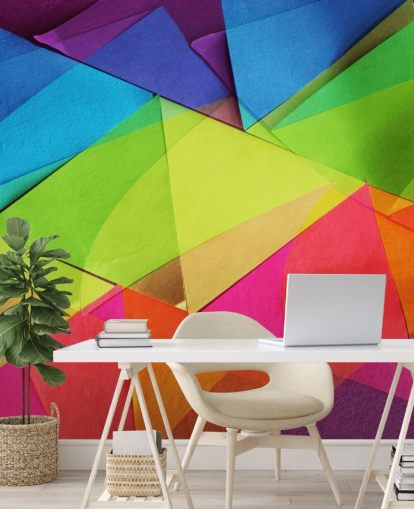 Layered Coloured Paper Wallpaper