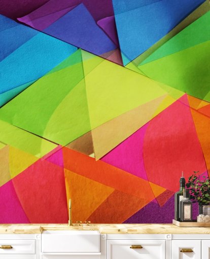 Papel de parede colorido em camadas Papel de parede colorido em camadas