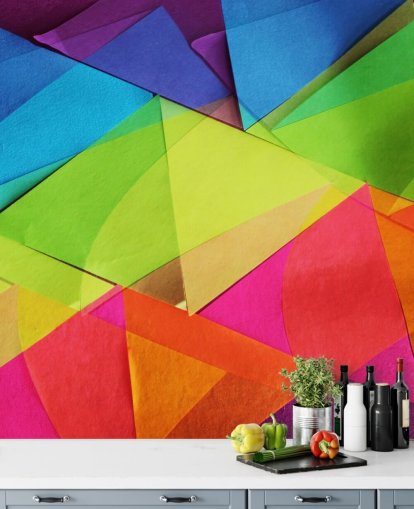 Carta da parati a strati colorati