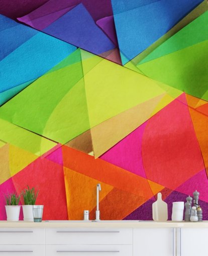 Papel pintado de papel de colores