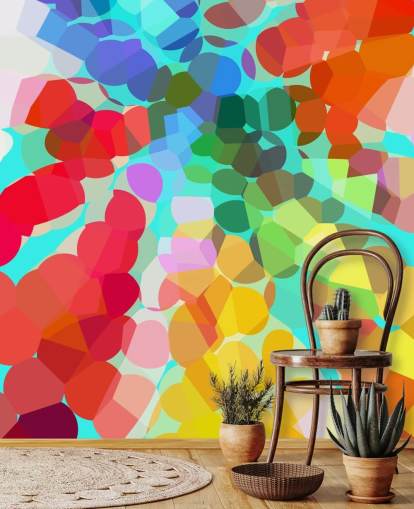 Kleurrijke stippen abstract behang Kleurrijke stippen abstract behang