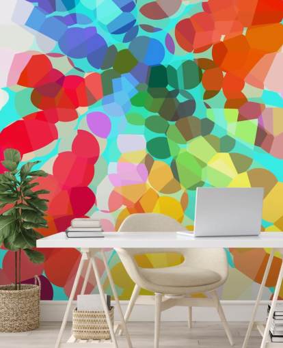 Kleurrijke stippen abstract behang