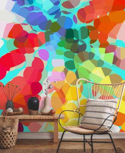 Kleurrijke stippen abstract behang Kleurrijke stippen abstract behang