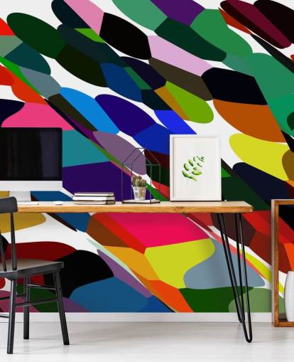 Papel pintado abstracto de puntos de color