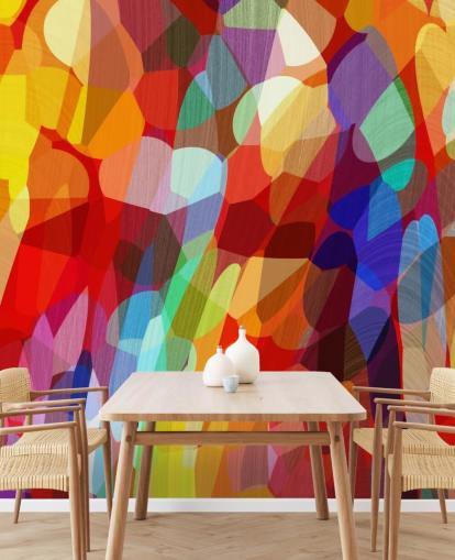 Abstracte kunst behang