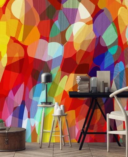 Abstracte kunst behang