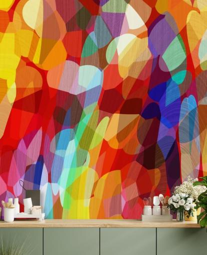 Abstracte kunst behang