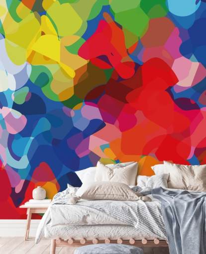 Colourful Mesh Abstract Art Mural Colourful Mesh Abstract Art Mural