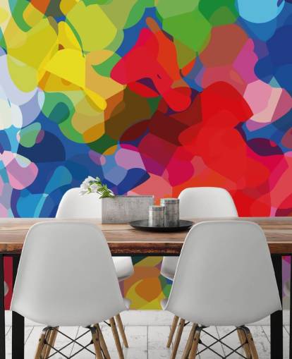 Buntes Mesh-Wandbild Abstrakte Kunst