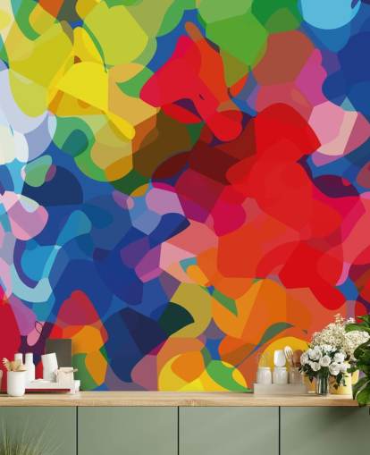 Colourful Mesh Abstract Art Mural