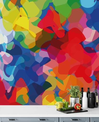 Colourful Mesh Abstract Art Mural
