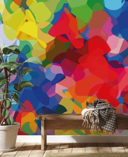 Colourful Mesh Abstract Art Mural