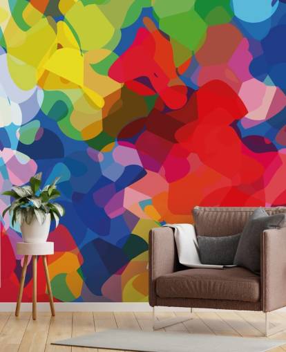 Buntes Mesh-Wandbild Abstrakte Kunst