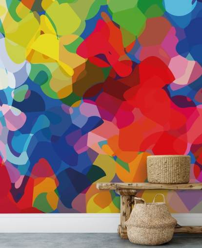 Colourful Mesh Abstract Art Mural