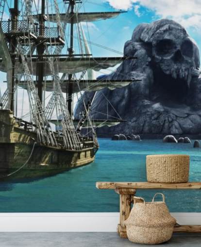 pirate ship and skull island wallpaper pirate ship and skull island wallpaper