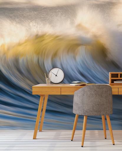 Dreamy Blue Waves Wallpaper