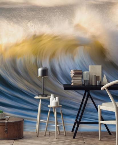 Papel de parede Dreamy Blue Waves Papel de parede Dreamy Blue Waves