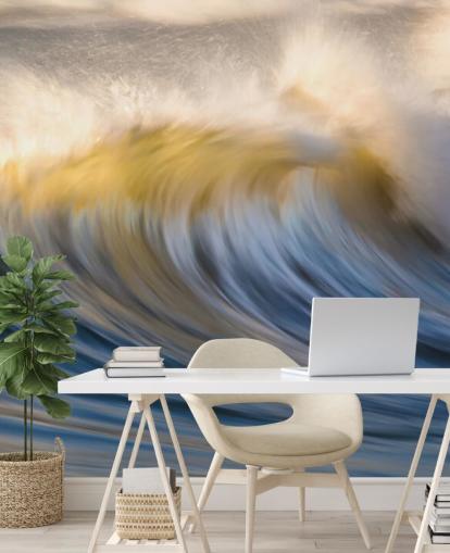 Papel de parede Dreamy Blue Waves Papel de parede Dreamy Blue Waves