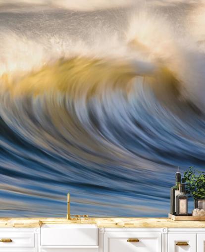 Papel de parede Dreamy Blue Waves