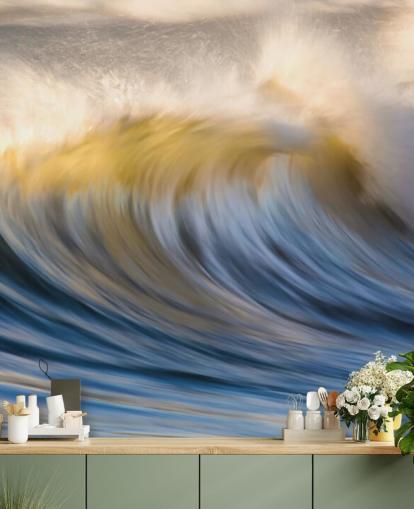 Papel de parede Dreamy Blue Waves