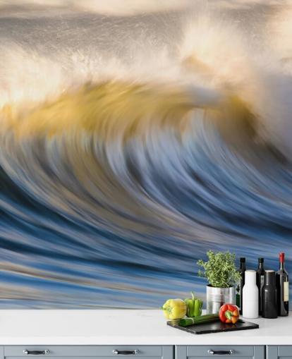 Papel de parede Dreamy Blue Waves